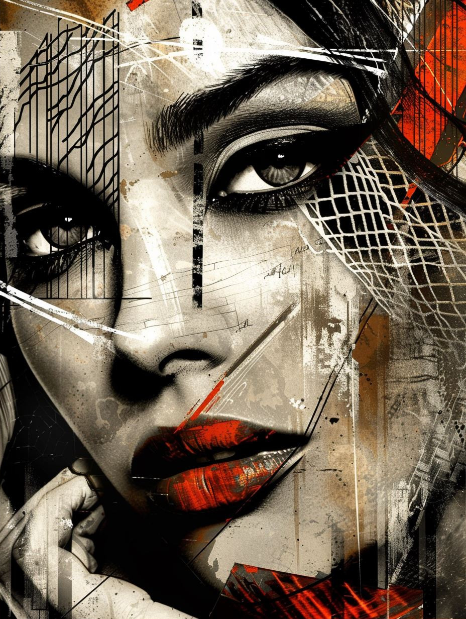 Fragmented Urban Portrait Art - Image 2