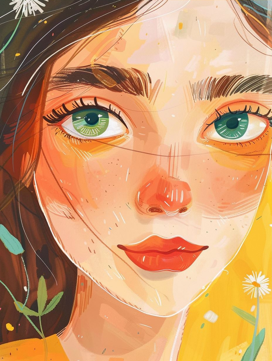 Ethereal Sun-Kissed Digital Portrait - Image 3