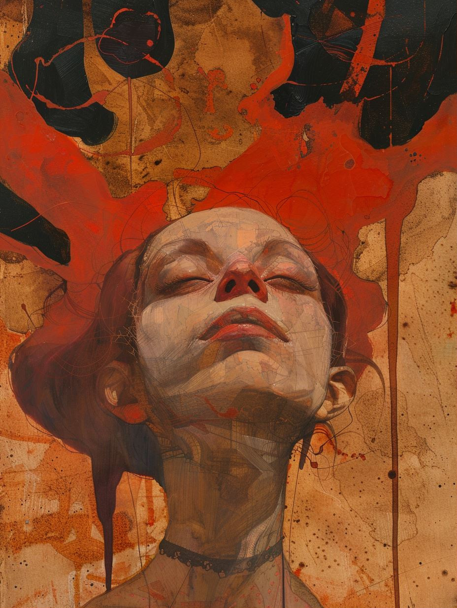 Crimson Echoes of a Surreal Soul - Image 1
