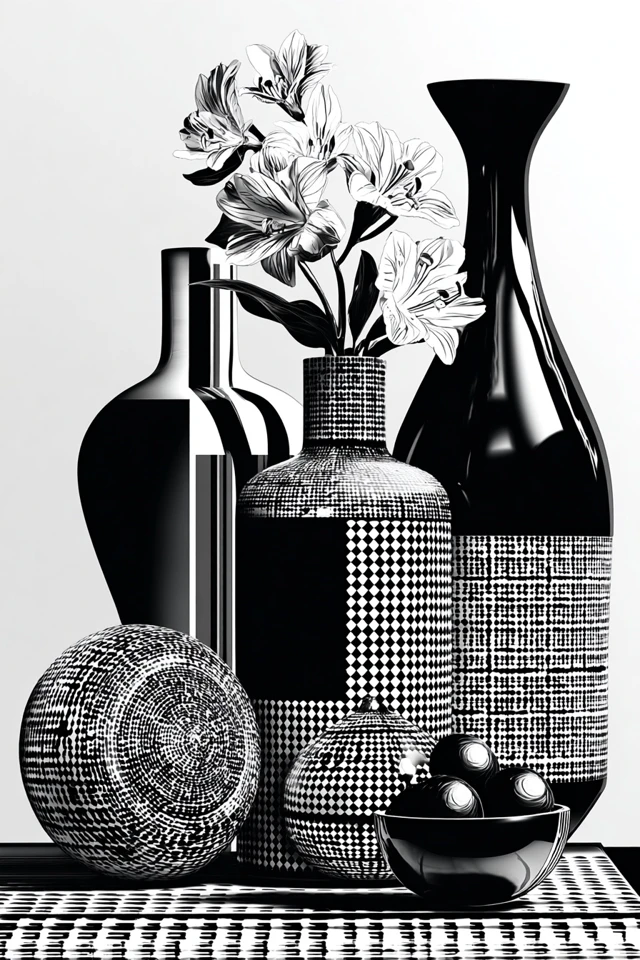 Geometric Noir Elegance - Image 3