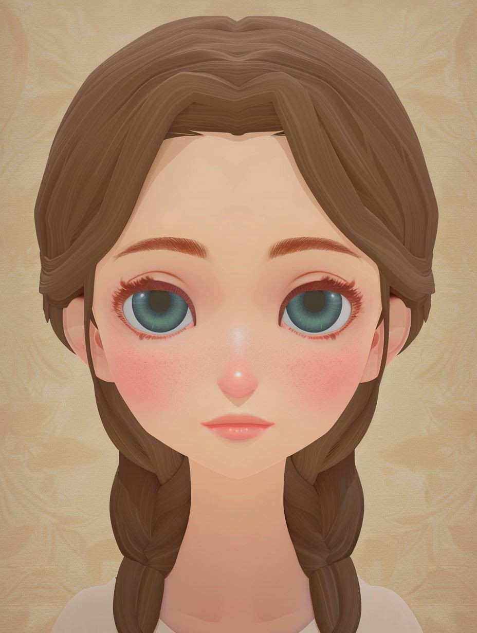 Digital Art Portraits of a Young Girl - Image 2