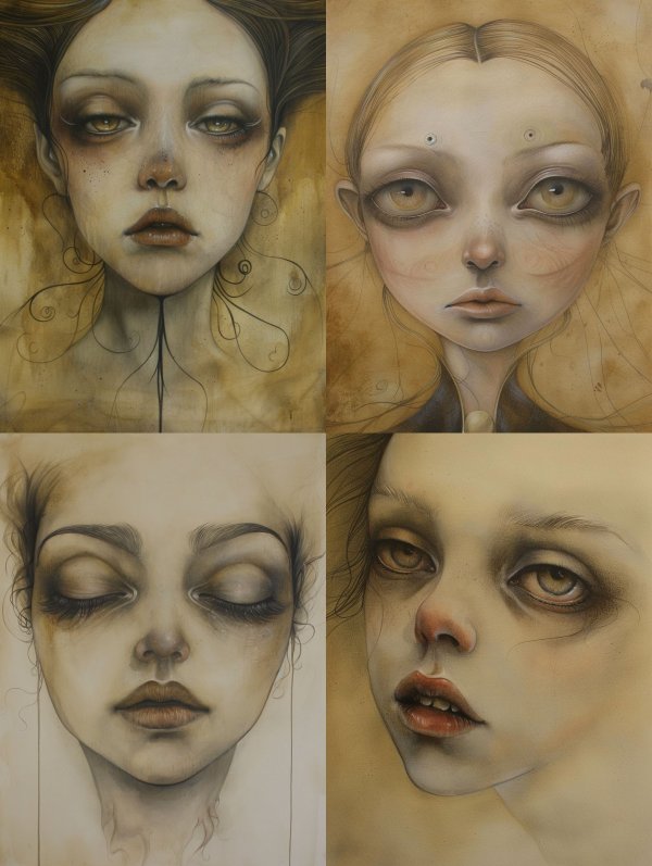 Haunting Gazes in Sepia