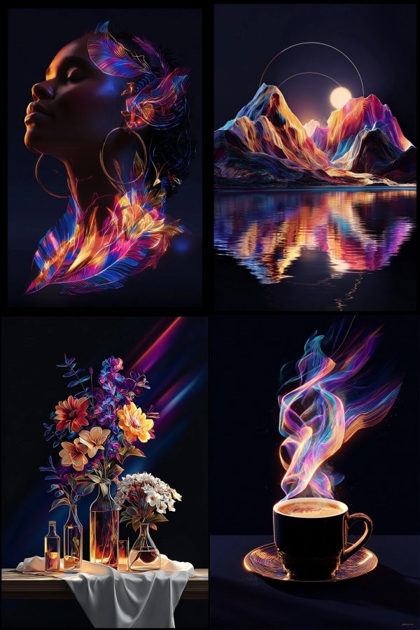 Vibrant Dreams in Neon Hues