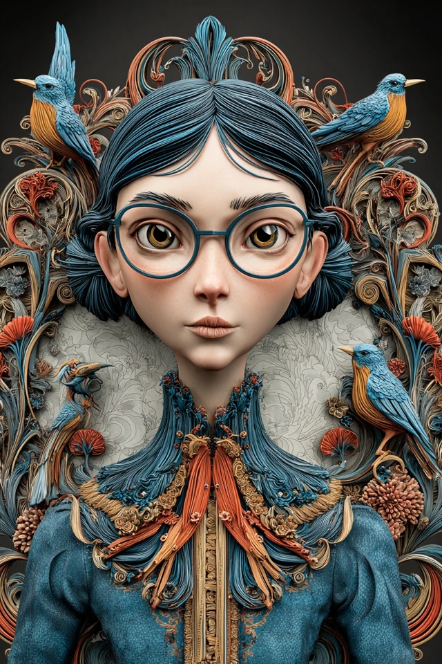 Azure Avian Elegance - Image 1
