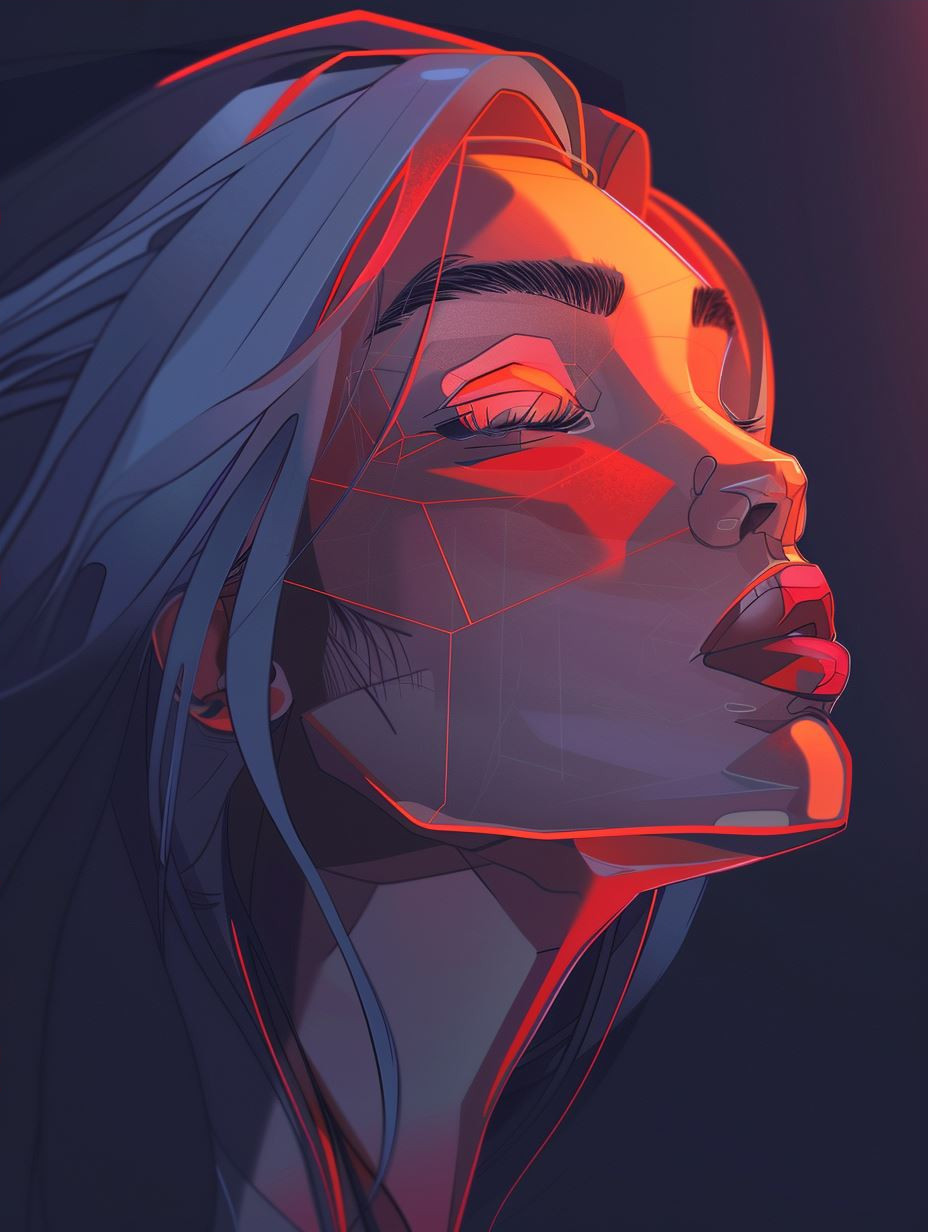 Neon Prism Digital Portrait - Image 4