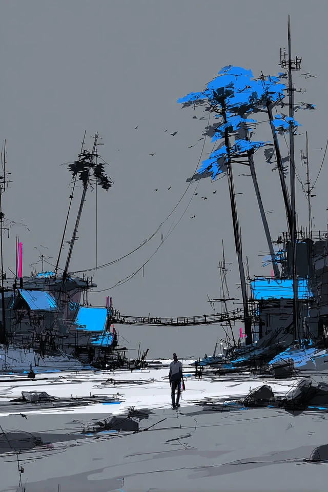 Electric Azure Sketch - Image 2