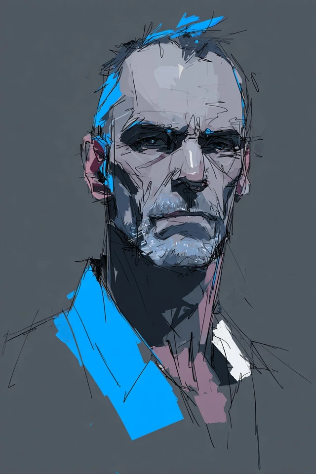 Electric Azure Sketch - Image 1