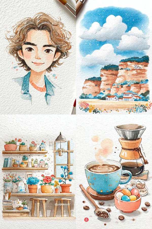Soft Watercolor Portrait