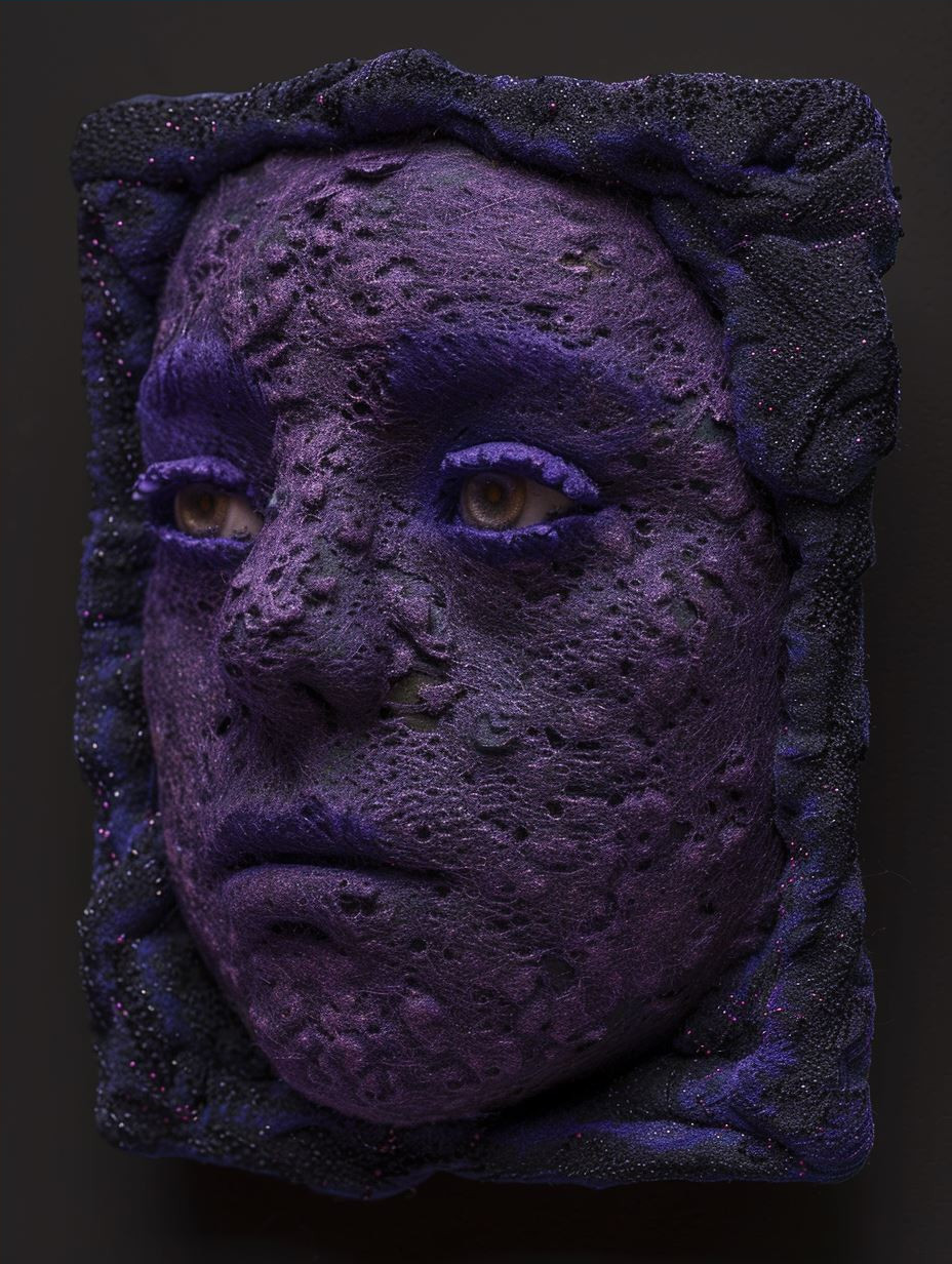 Violet Textile Portrait Study - Image 4