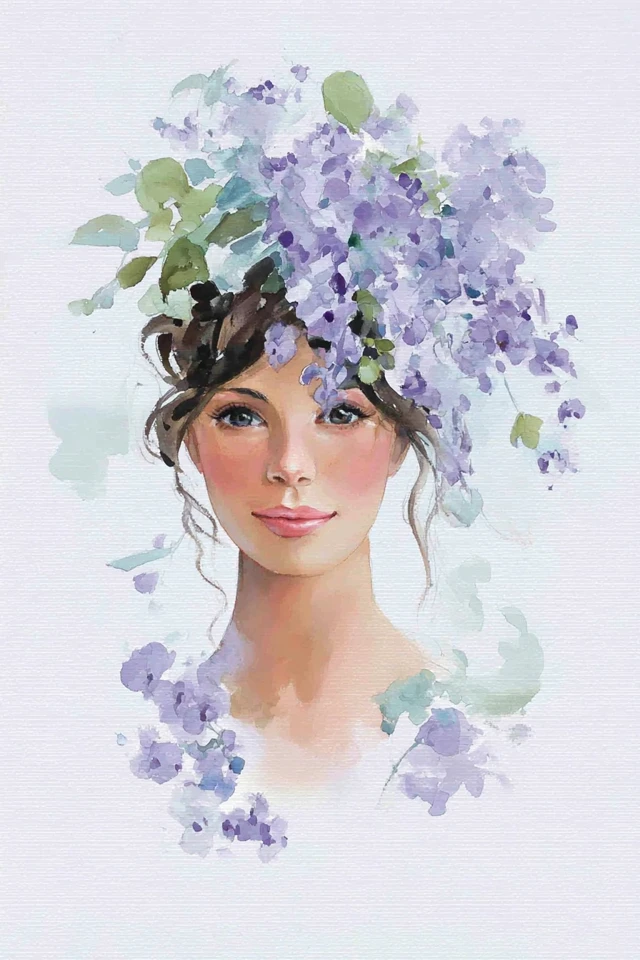 Lavender Dream Portrait - Image 1
