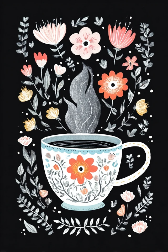 Floral Nocturne Portrait - Image 4