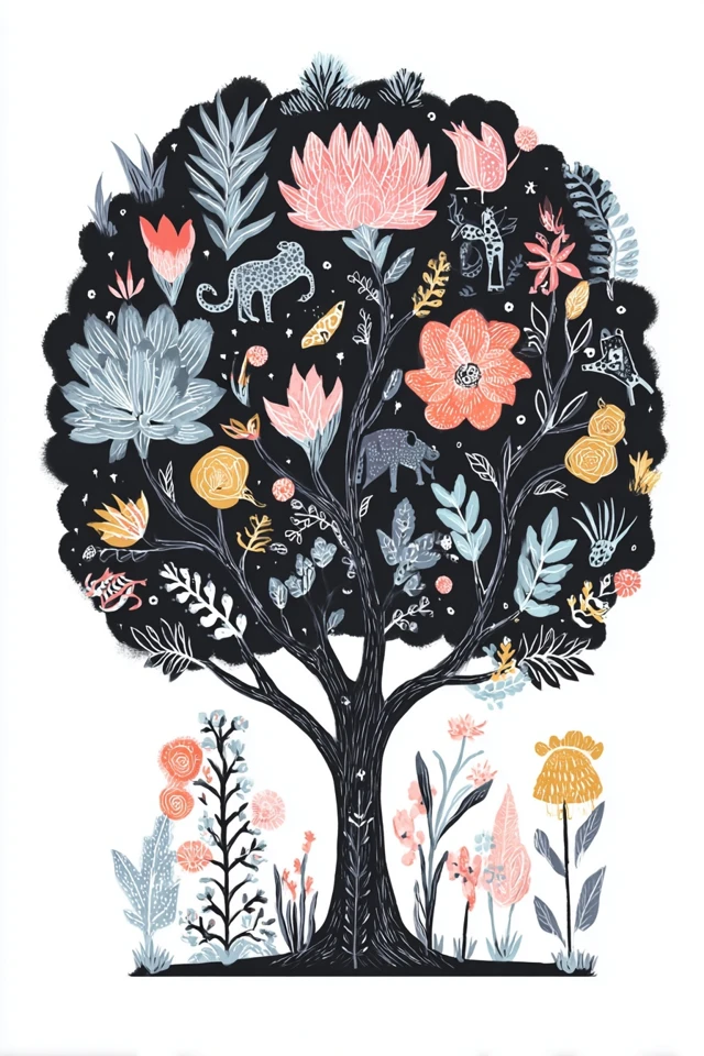 Floral Nocturne Portrait - Image 5