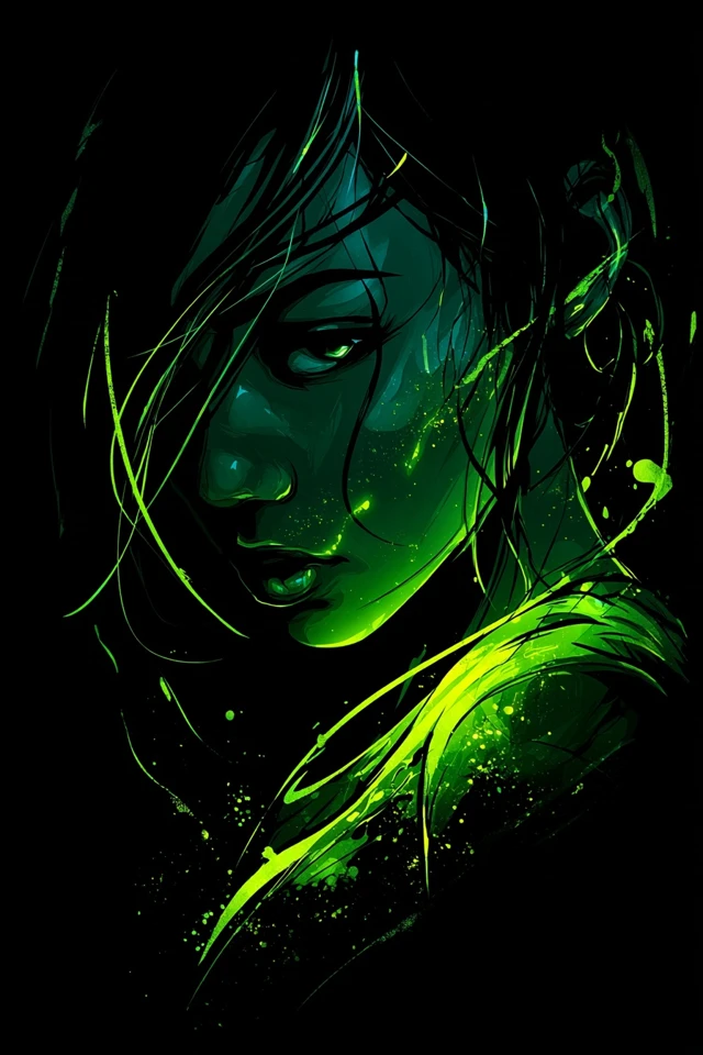 Neon Emerald Dreams - Image 1