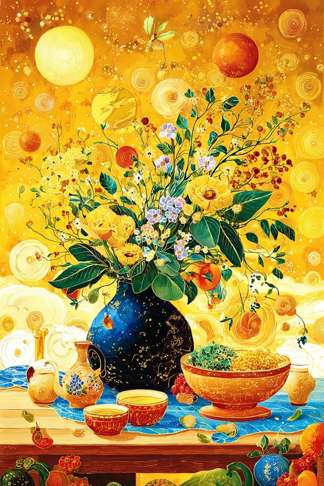 Celestial Gold Surrealist Art Collection - Image 3