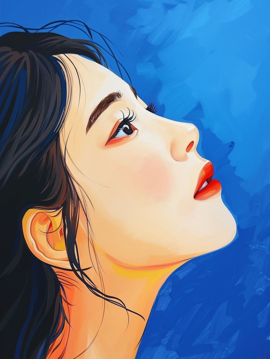 Azure Dreams Ethereal Portrait - Image 1