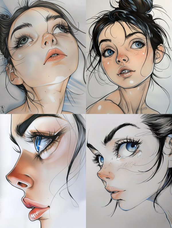 Ethereal Gaze Digital Portrait Study