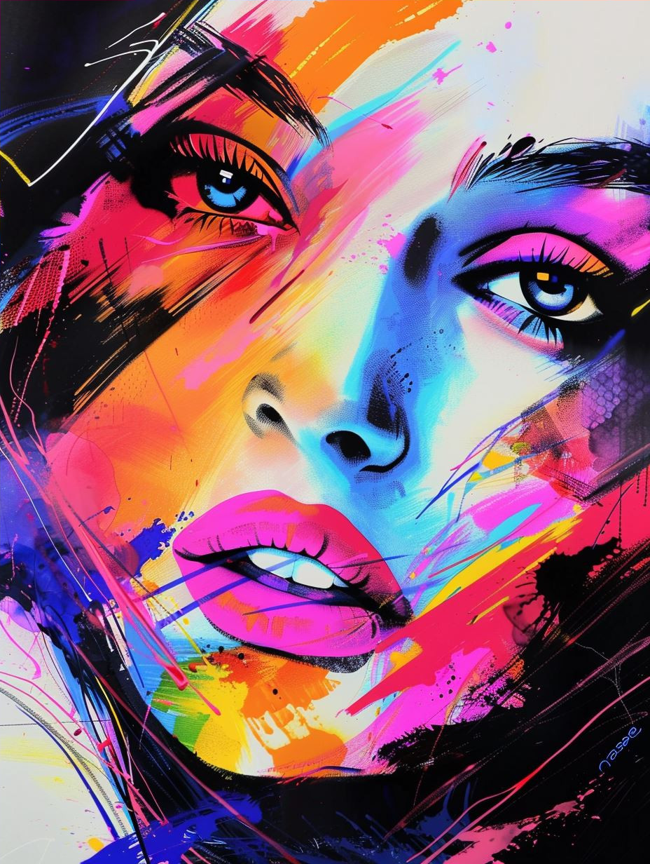 Neon Prism Portrait Explosion - Image 4
