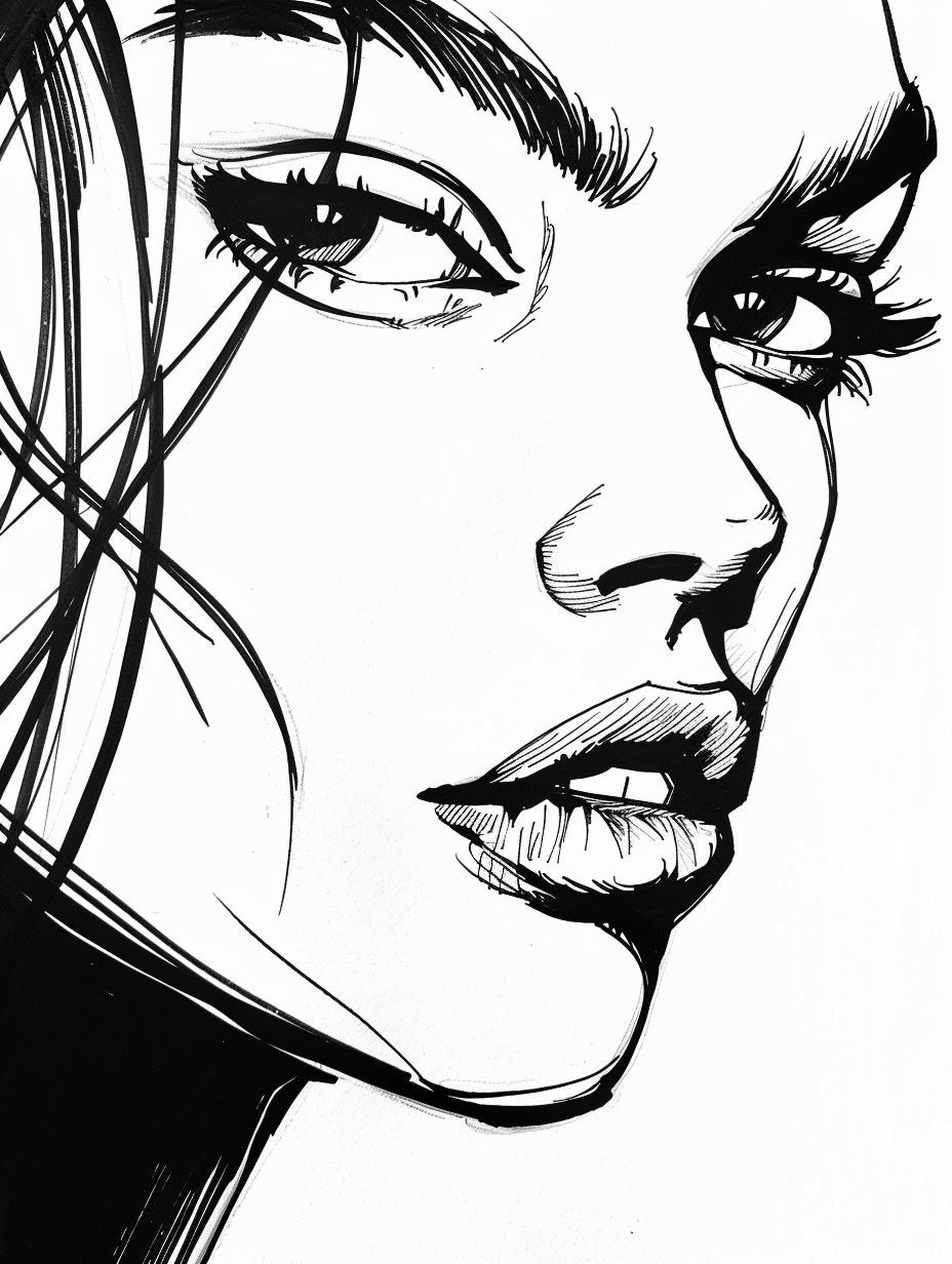 Bold Ink Fashion Illustration - Image 2
