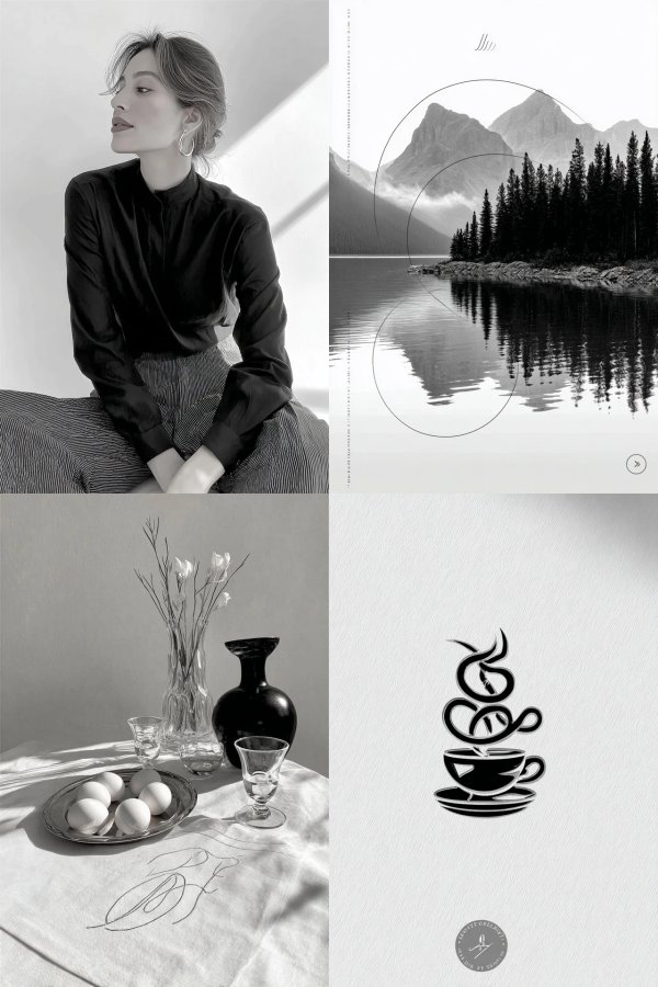 Monochrome Elegance: A Visual Study