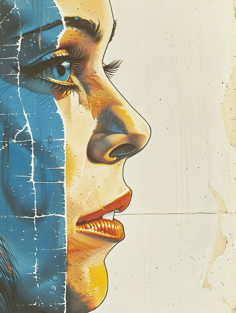 Fragmented Gaze of Azure Light - Image 1