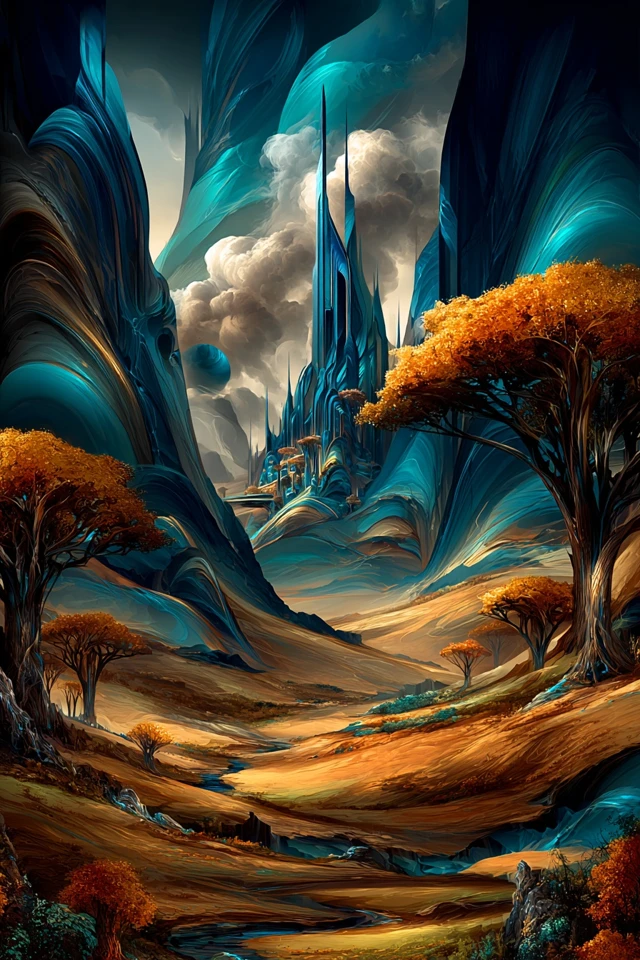 Surreal Visions of Gold and Azure - Image 2
