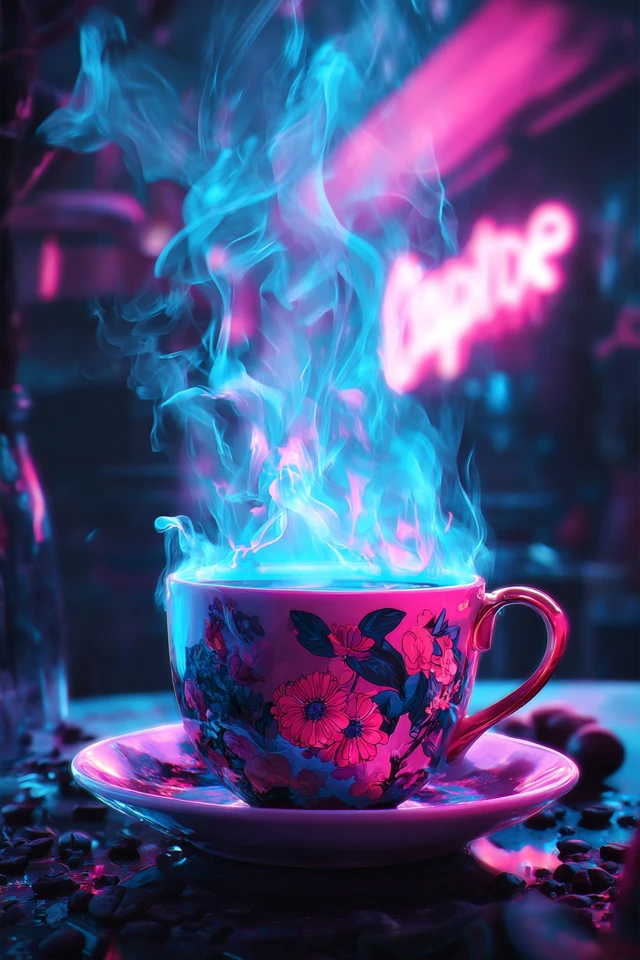 Neon Dreams: A Cyberpunk Fantasy Collage - Image 4