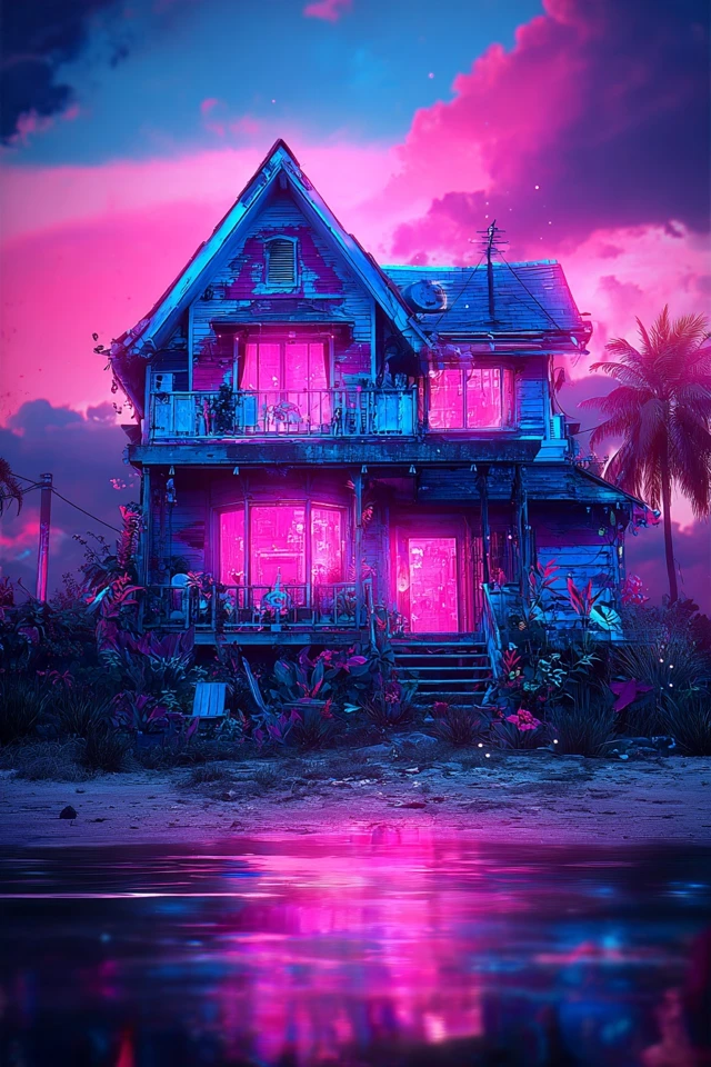 Neon Dreams: A Cyberpunk Fantasy Collage - Image 6