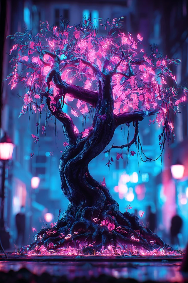 Neon Dreams: A Cyberpunk Fantasy Collage - Image 5