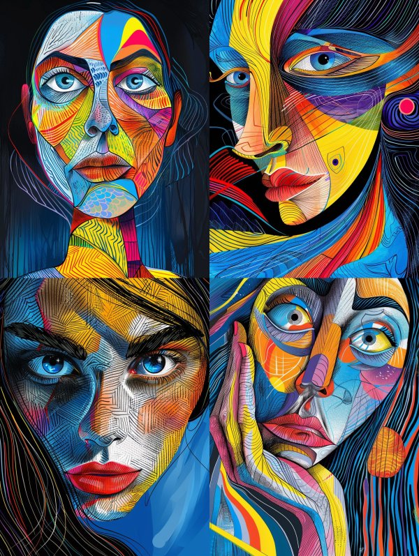Prismatic Portraits of Abstract Feminine Souls
