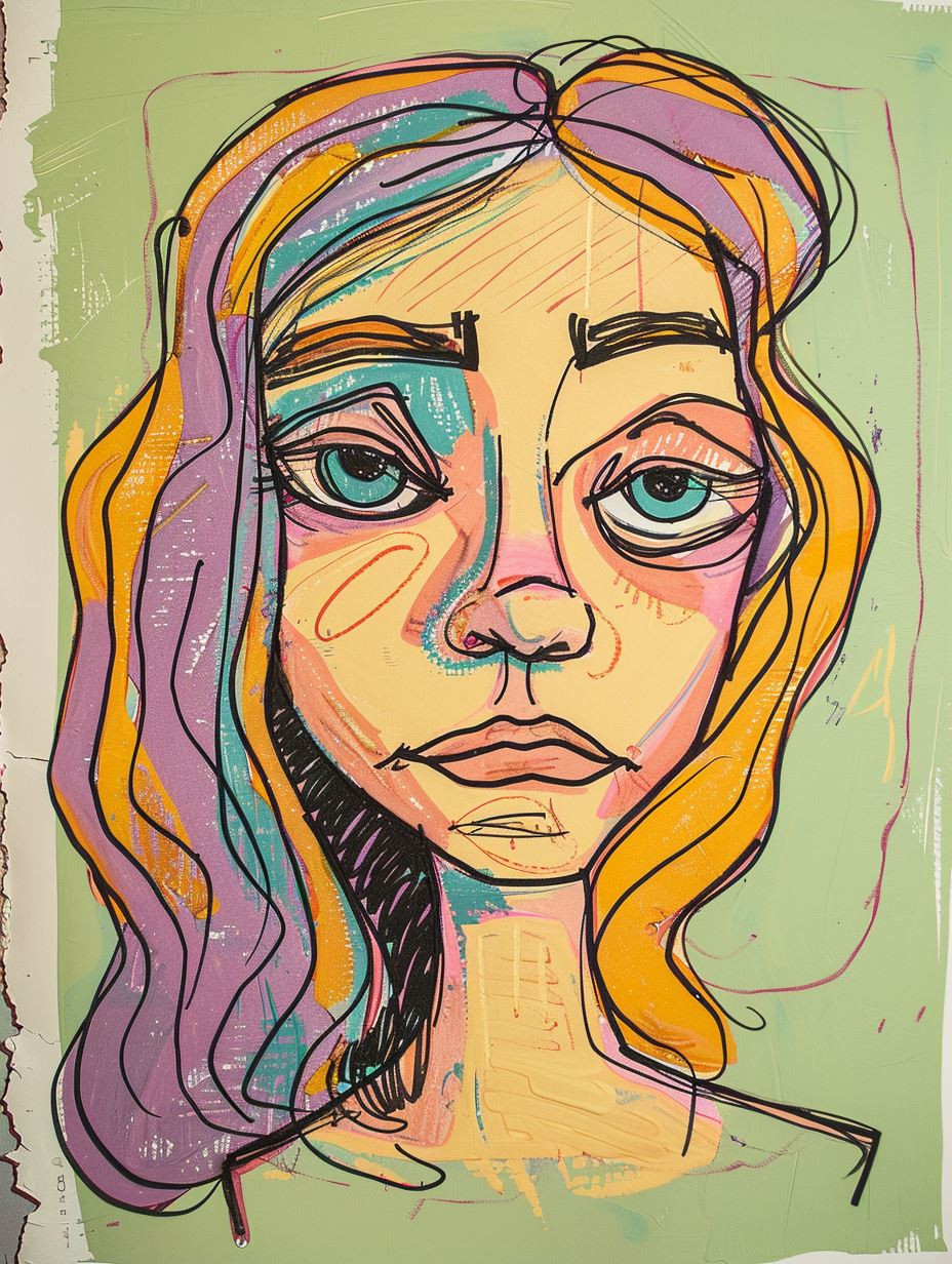 Vibrant Expressions: A Study of Four Faces - Image 1