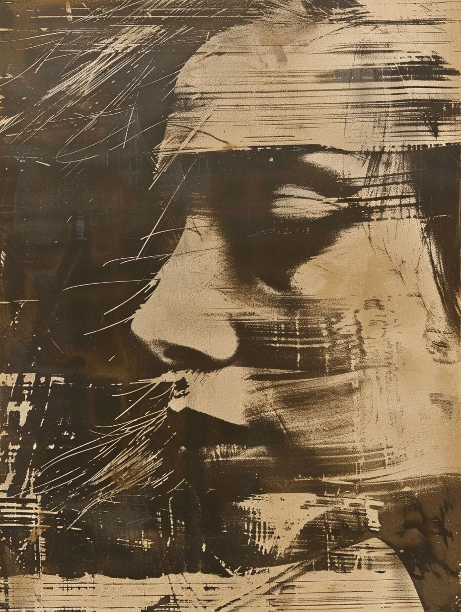 Distorted Golden Portrait Echoes - Image 2
