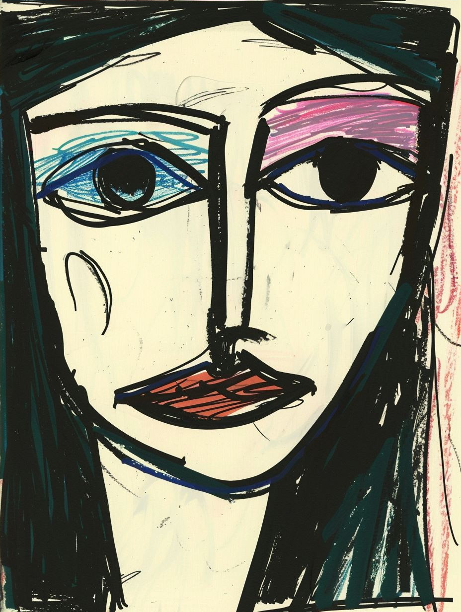 Abstract Cubist Female Portraits - Image 4