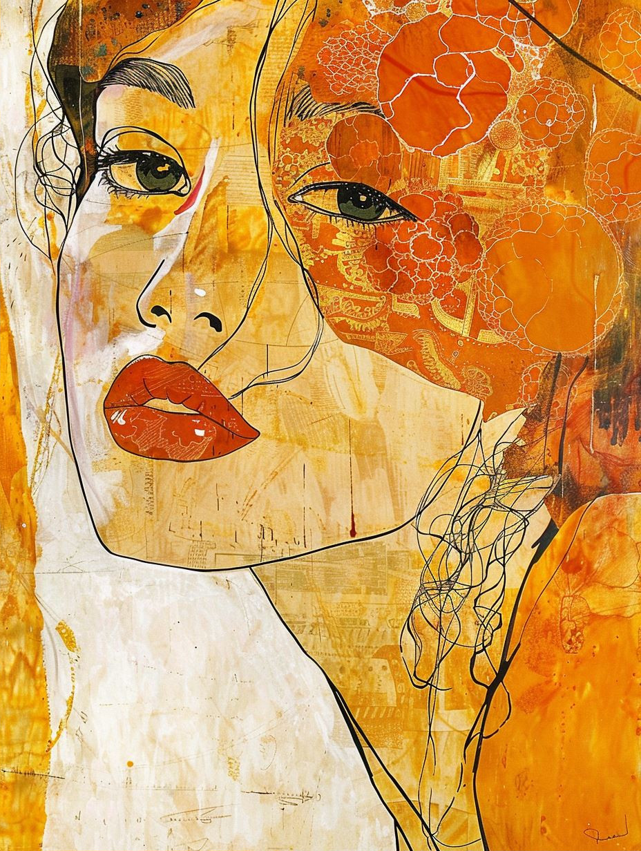 Abstract Golden Ethereal Portraits - Image 2