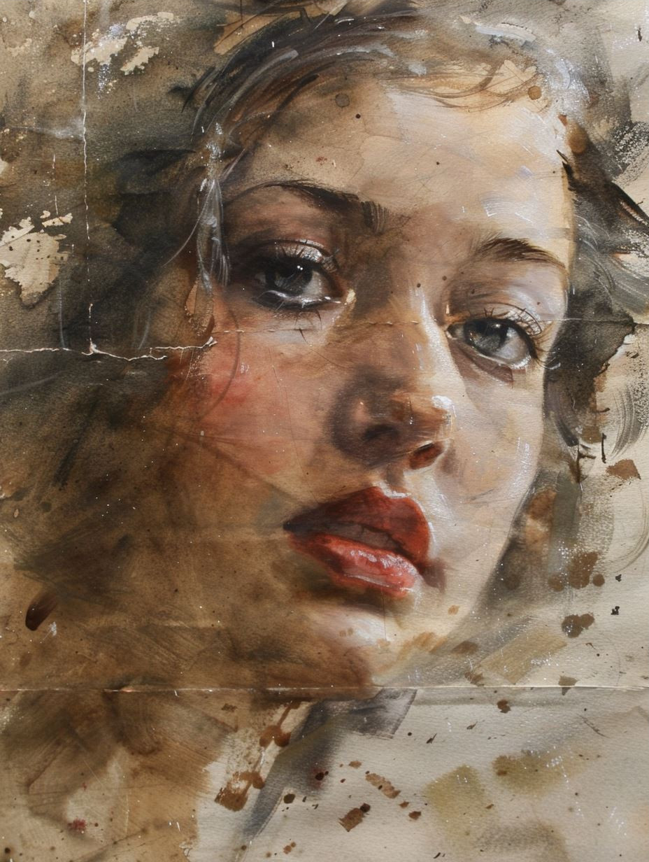 Ethereal Oil Portrait of Longing - Image 3