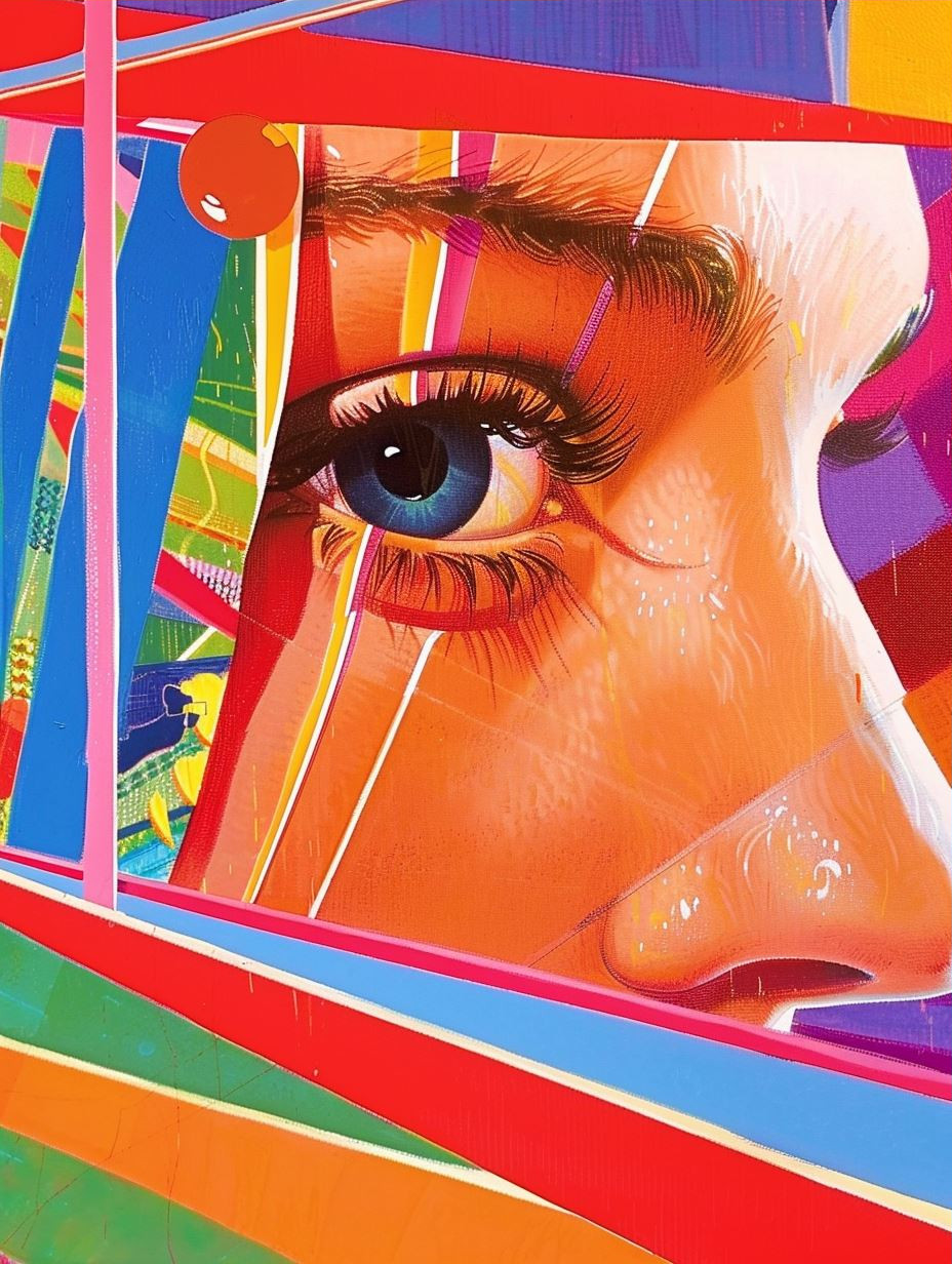 Vibrant Neon Portrait Collage - Image 3
