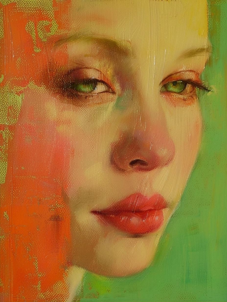 Ethereal Neon Portrait Study - Image 2