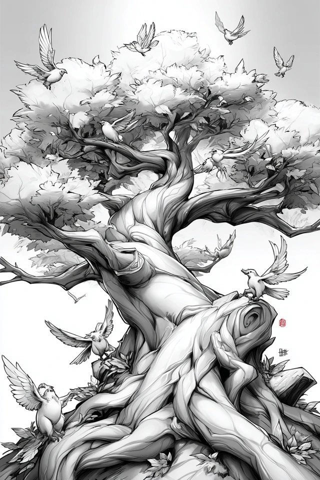 Monochrome Ink Elegance - Image 5