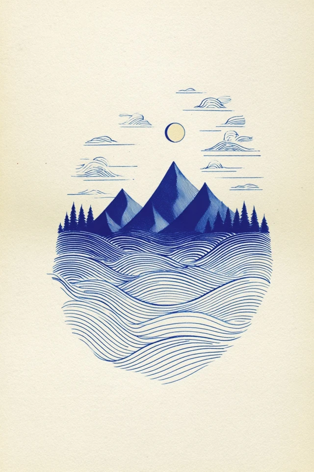 Azure Harmony Portrait - Image 2