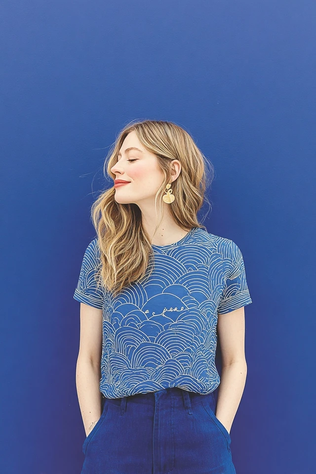 Azure Harmony Portrait - Image 1