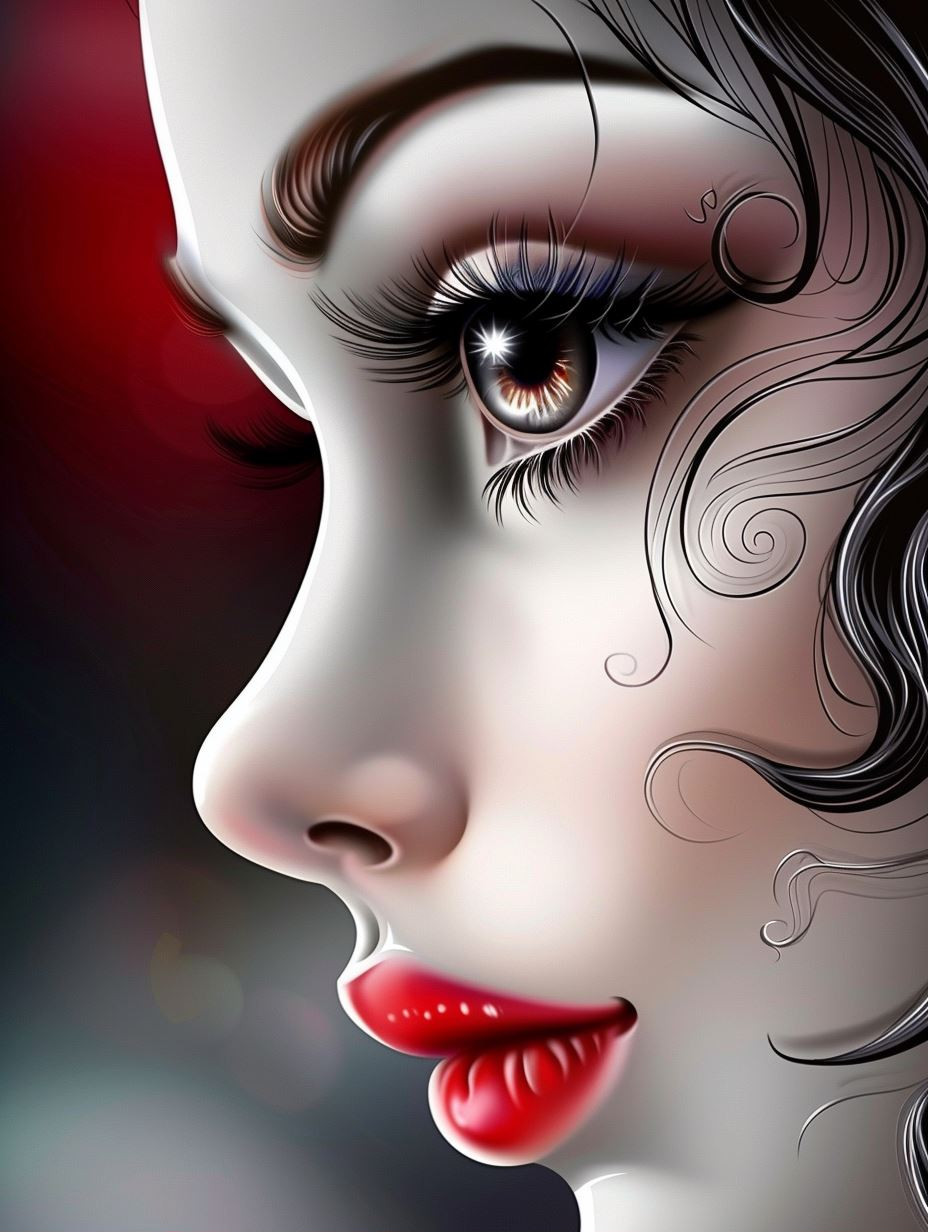 Ethereal Beauty: A Digital Portrait Collection - Image 1