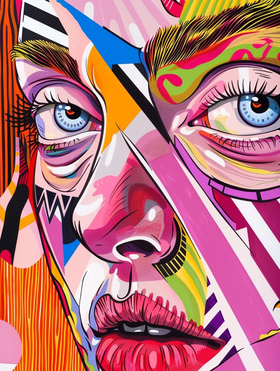 Vibrant Fragmented Psychedelic Portraits - Image 2