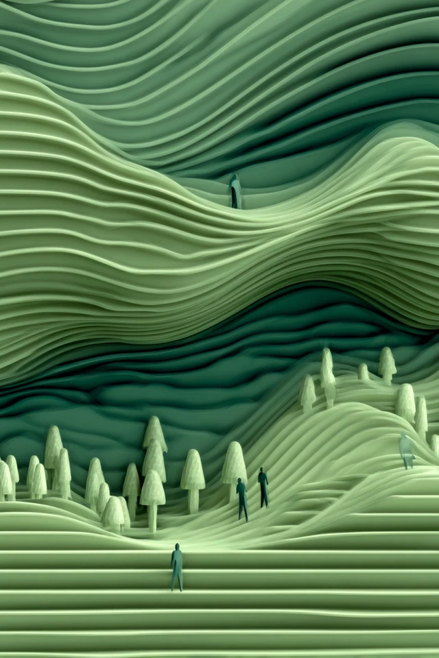 Emerald Sculpted Serenity - Image 2