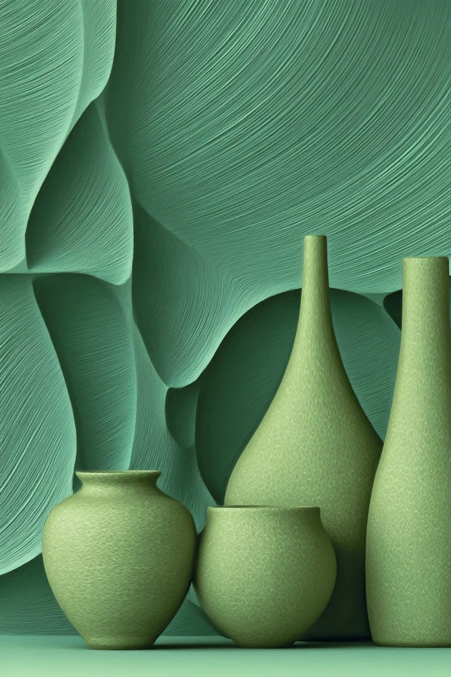 Emerald Sculpted Serenity - Image 3