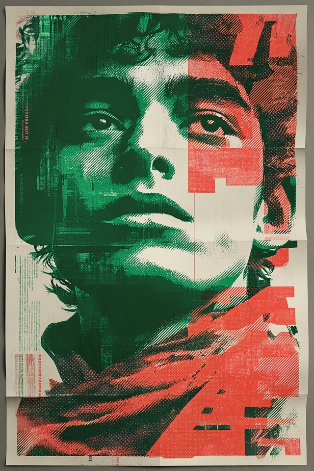 Chromatic Halftone Portrait - Image 1