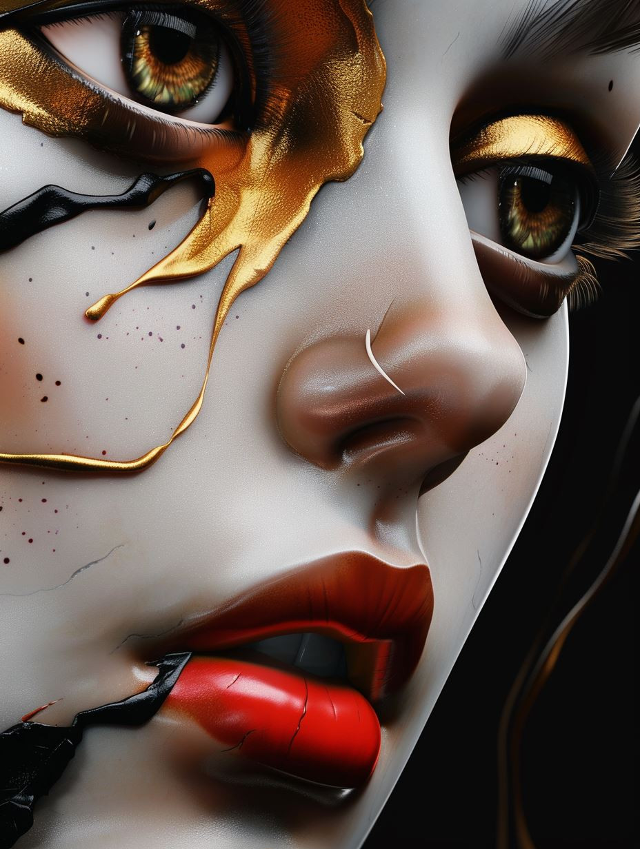 Gilded Fragments of Porcelain Beauty - Image 1