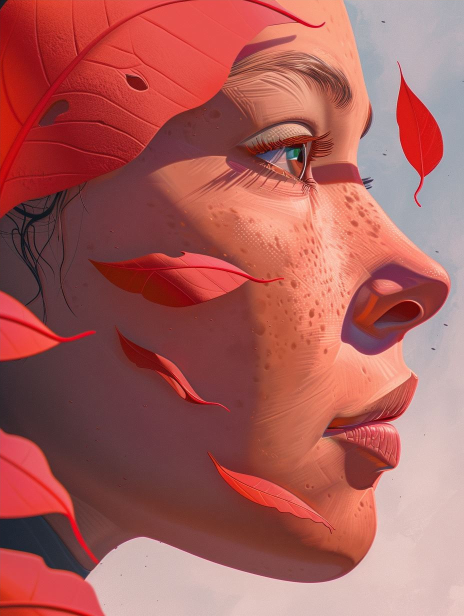 Crimson Gaze Cybernetic Portrait - Image 4