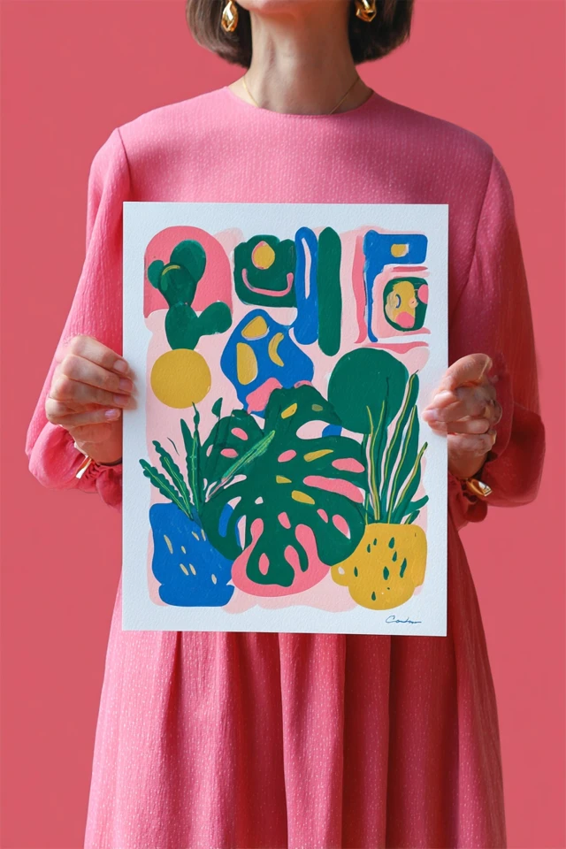 Vibrant Botanical Abstraction
