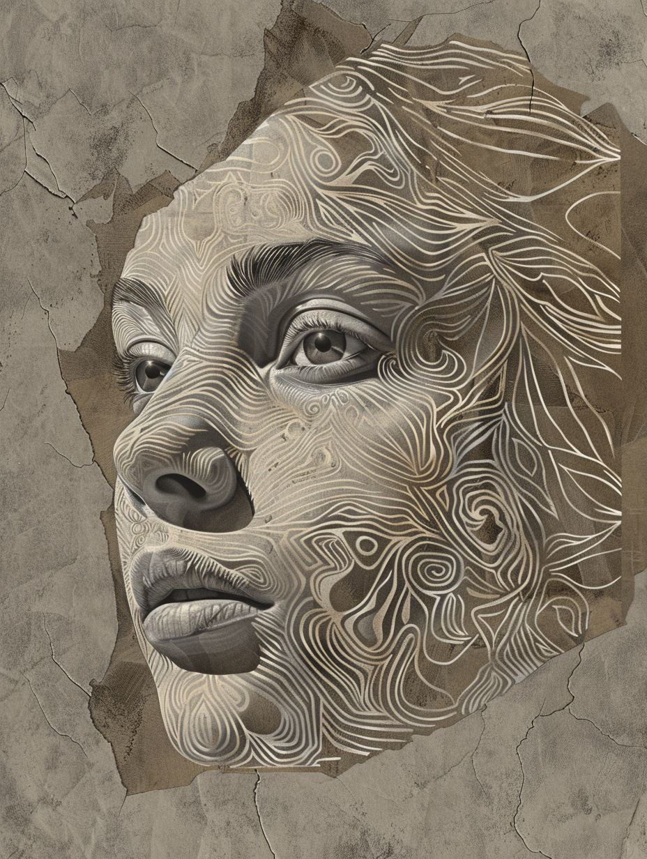 Intricate Lines and Ethereal Faces - Image 4