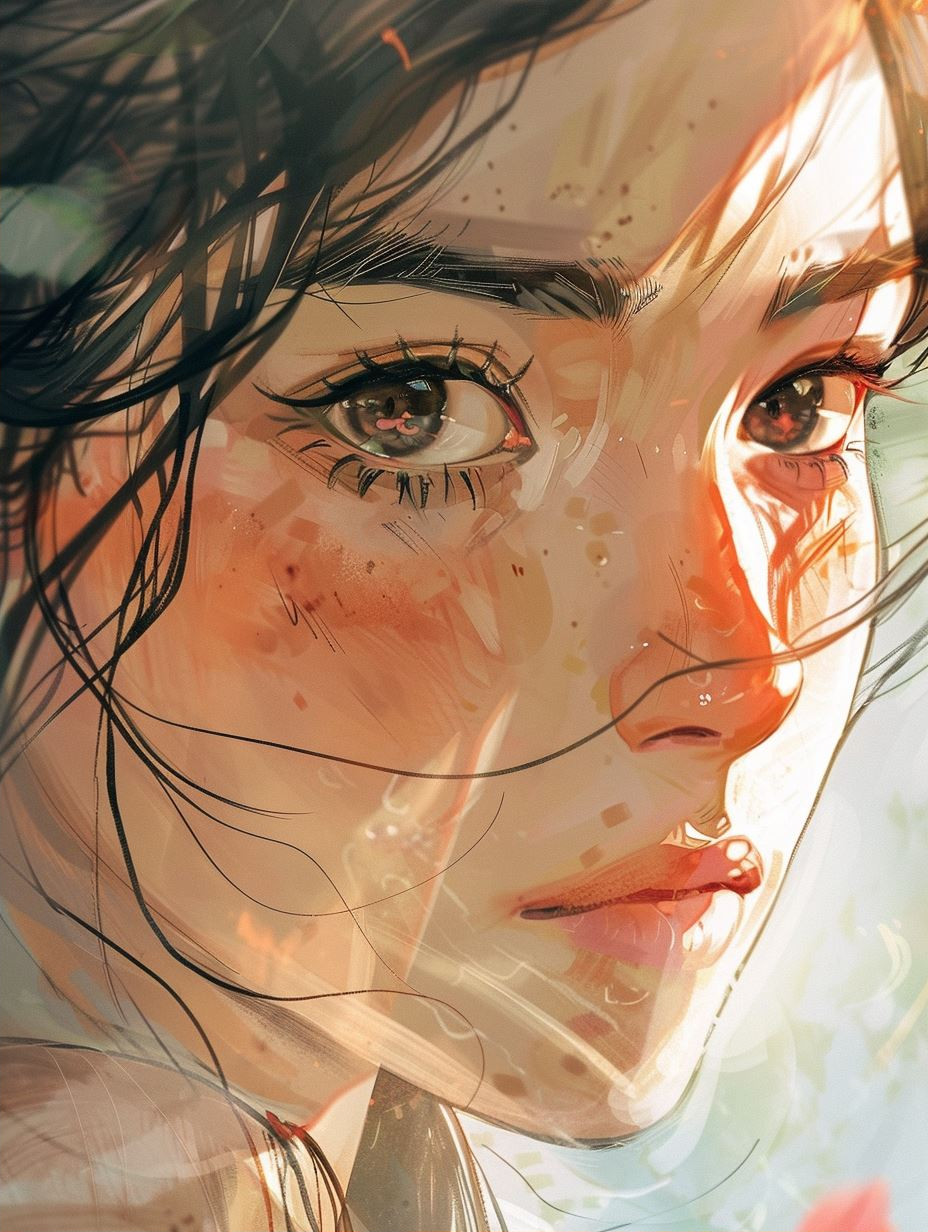 Ethereal Gazes: A Digital Portrait Study - Image 2