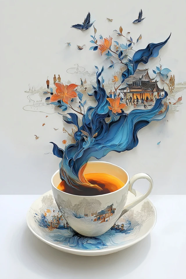 Azure Dreams: Surrealist Digital Art - Image 4